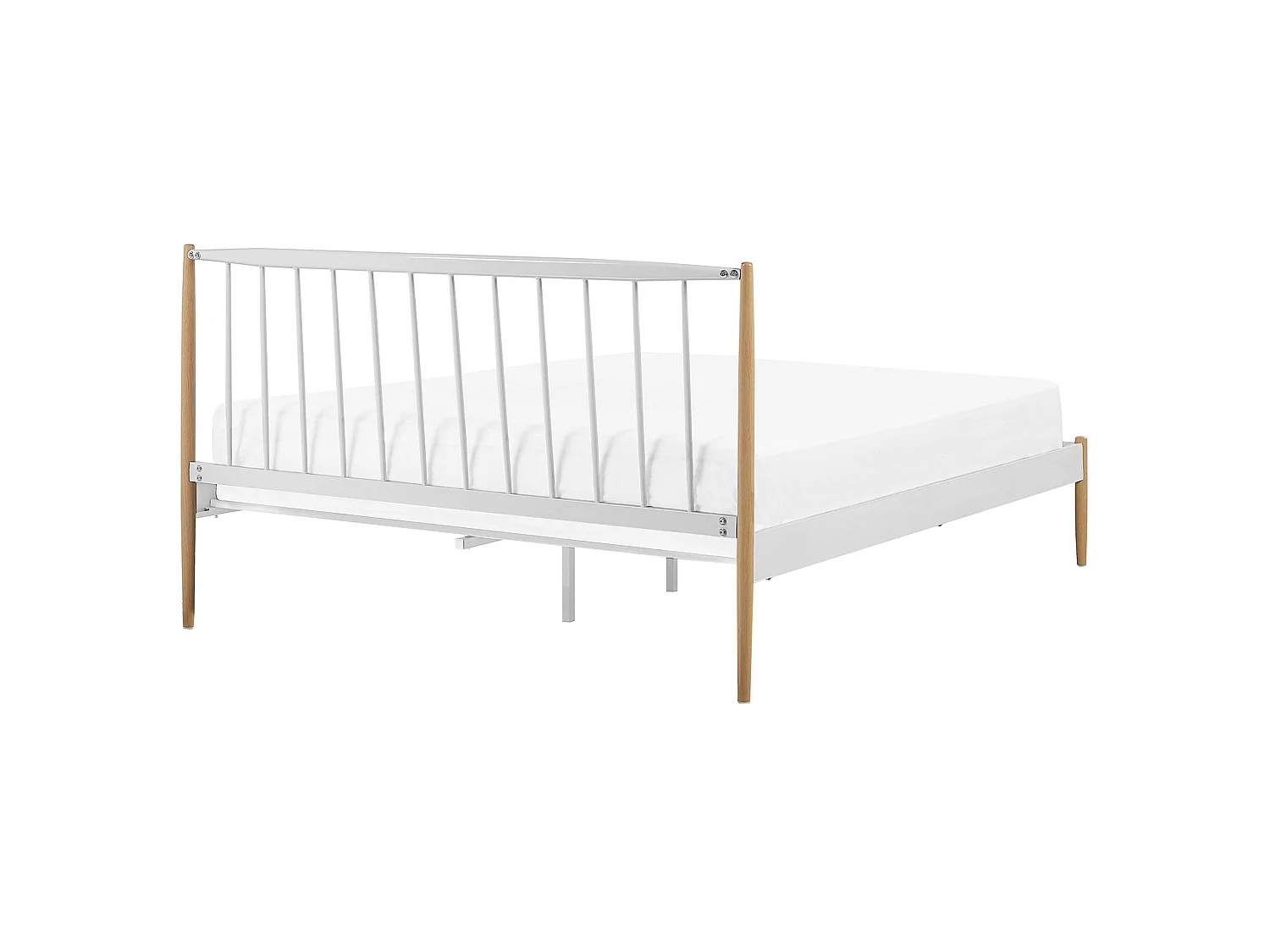 Bed Metal MAURS 160 x 200 cm (EU King Size) White