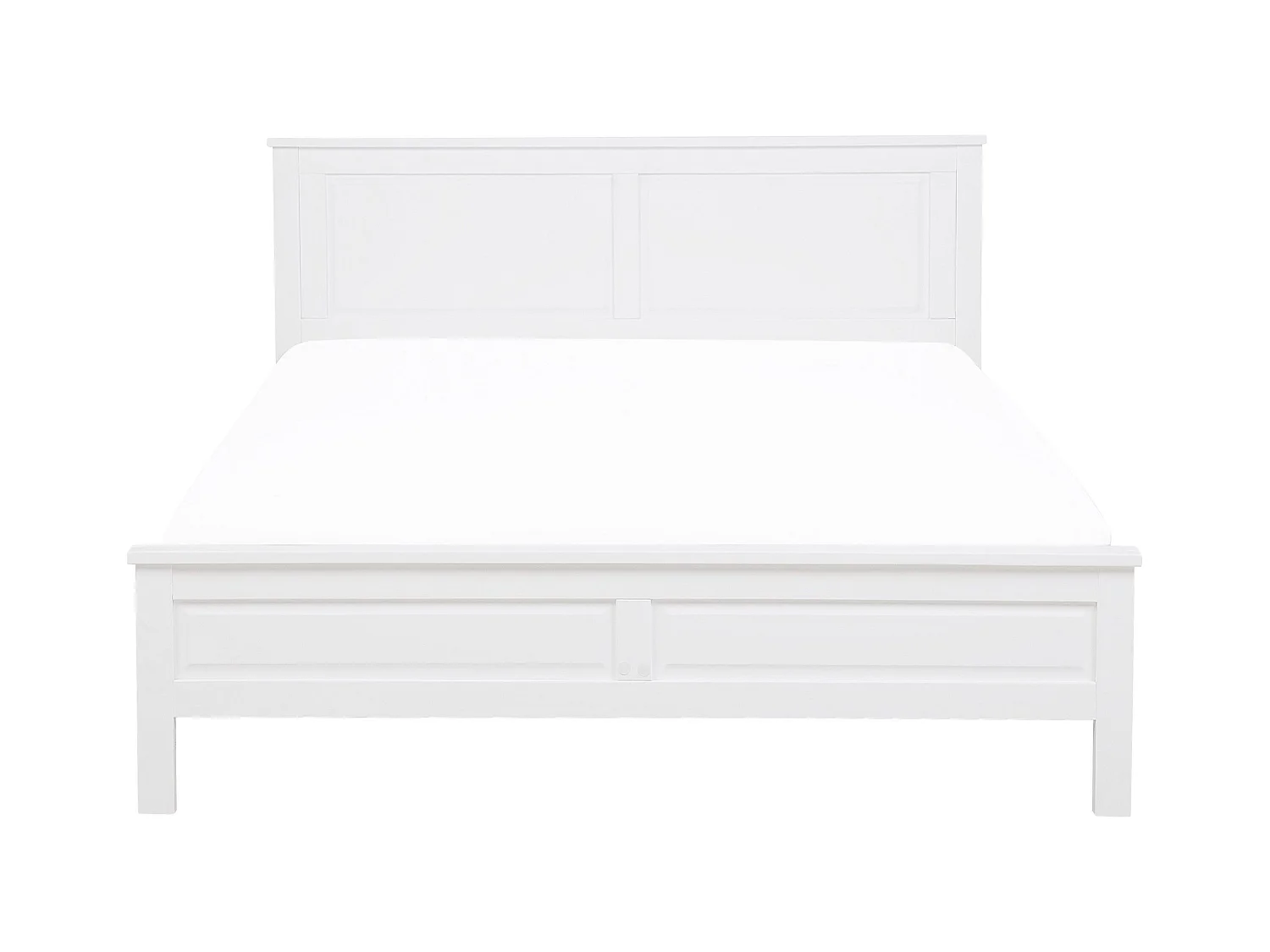 Bed Dennenhout OLIVET 140 x 200 cm Wit