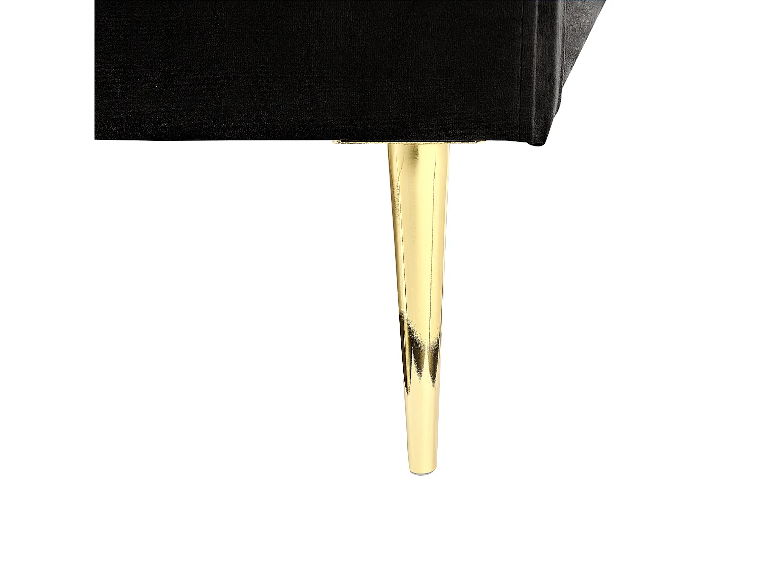 Letto Velluto FLAYAT 180 x 200 cm Nero