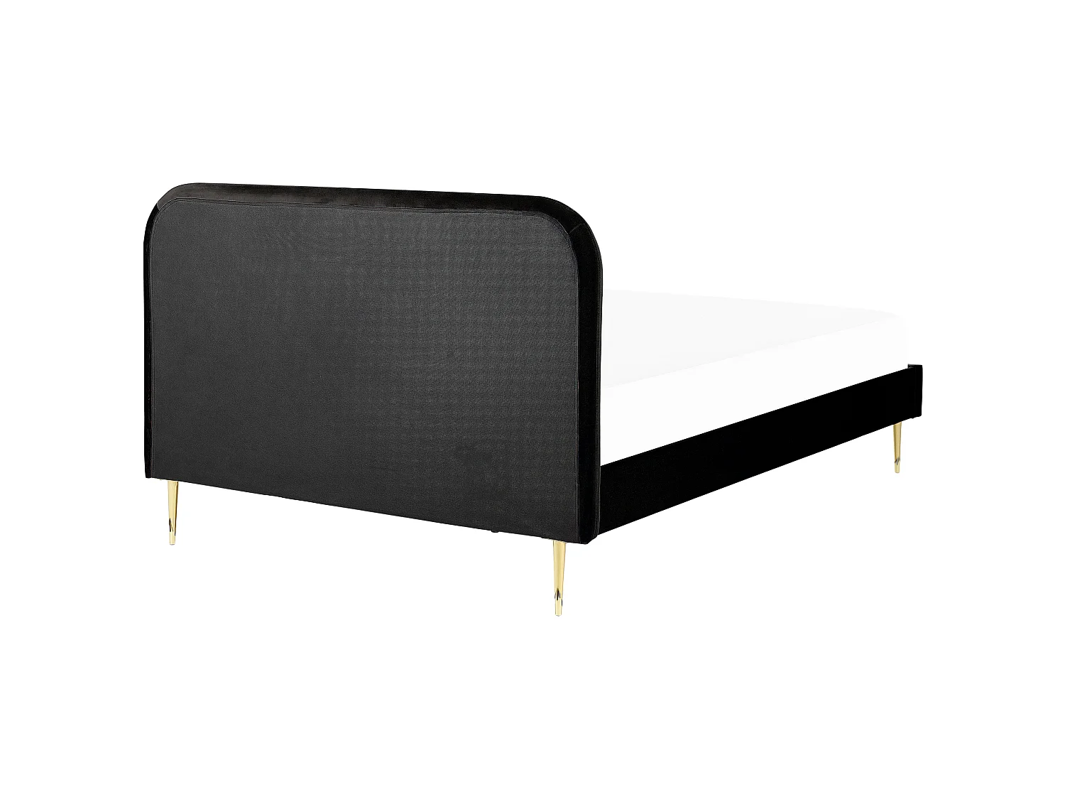 Lit avec sommier Velours FLAYAT 180 x 200 cm Noir