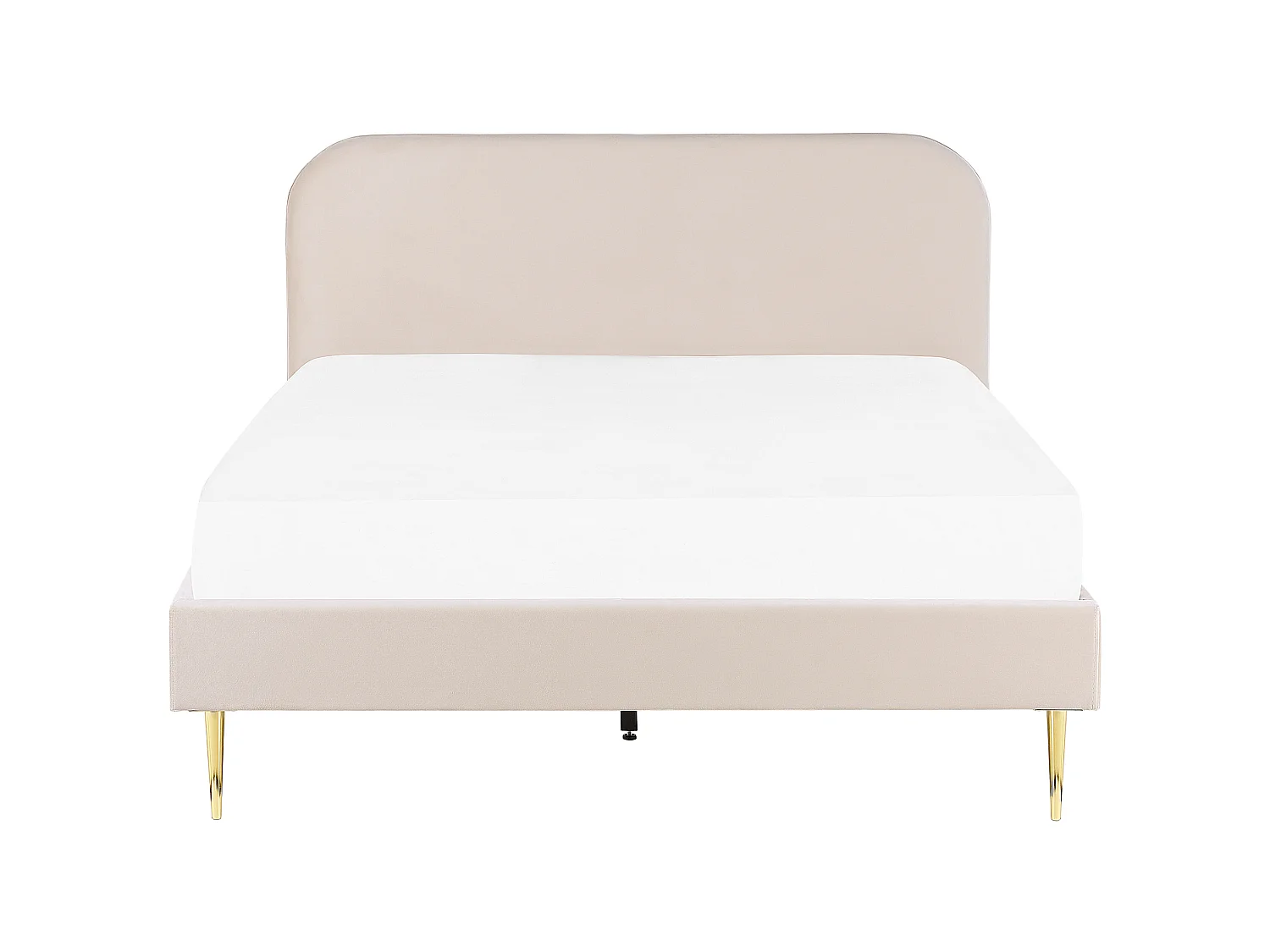 Letto Velluto FLAYAT 180 x 200 cm Beige chiaro