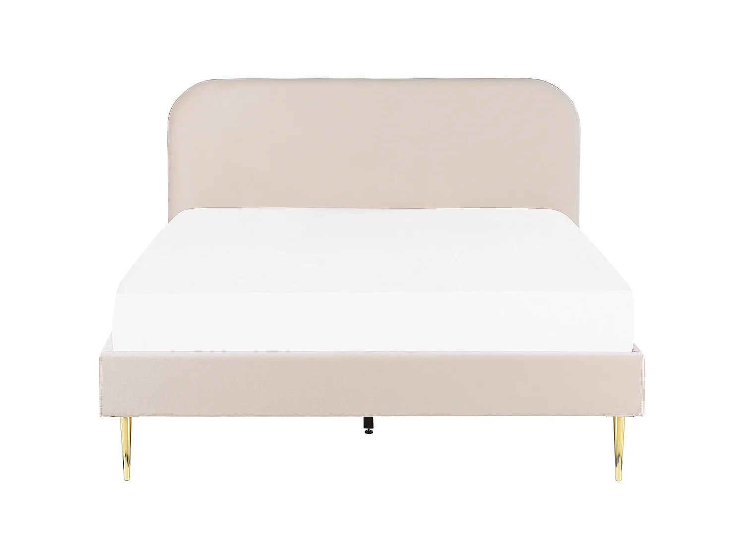 Bed Fluweel FLAYAT 180 x 200 cm Lichtbeige