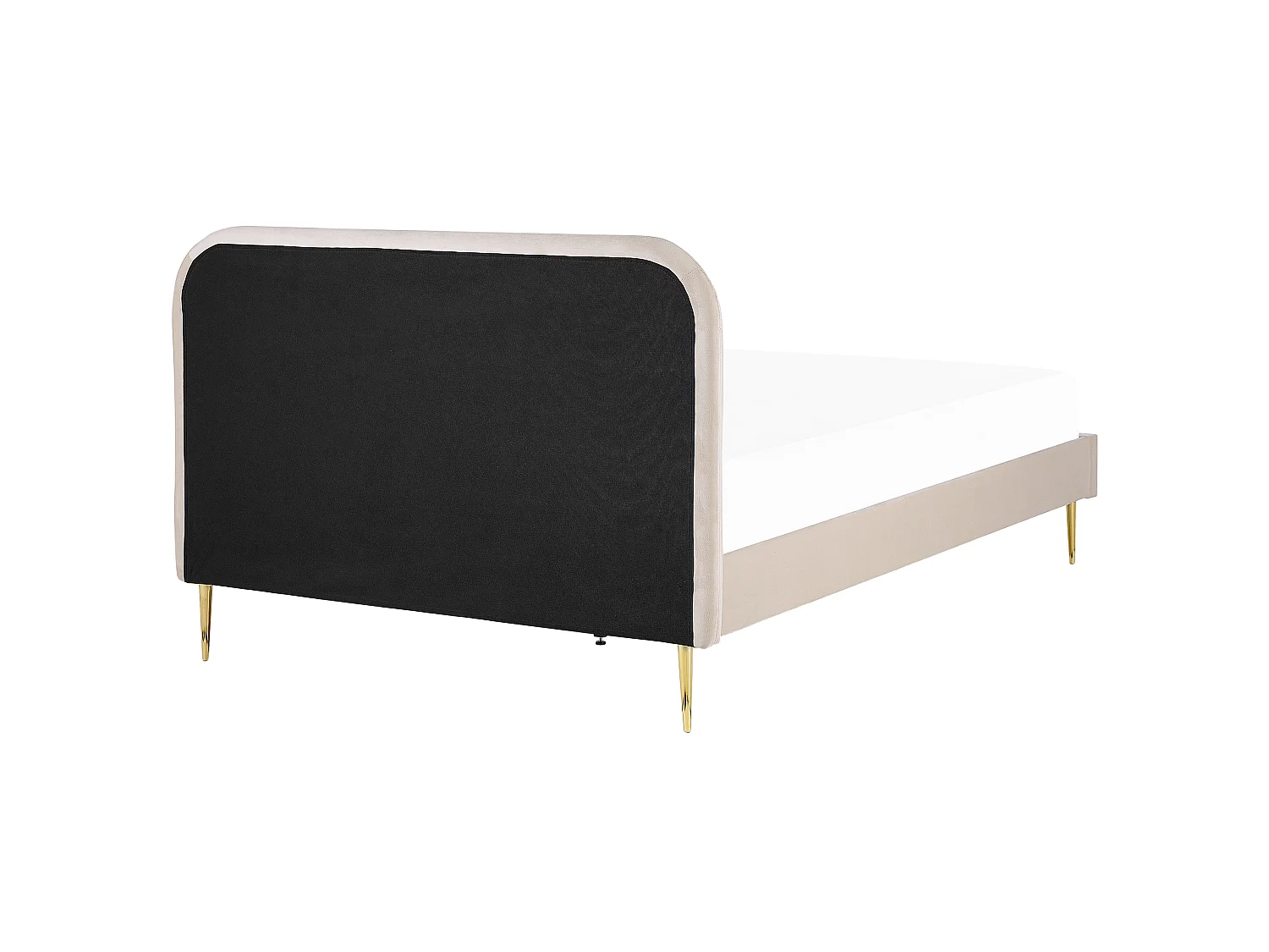 Bed Fluweel FLAYAT 180 x 200 cm Lichtbeige