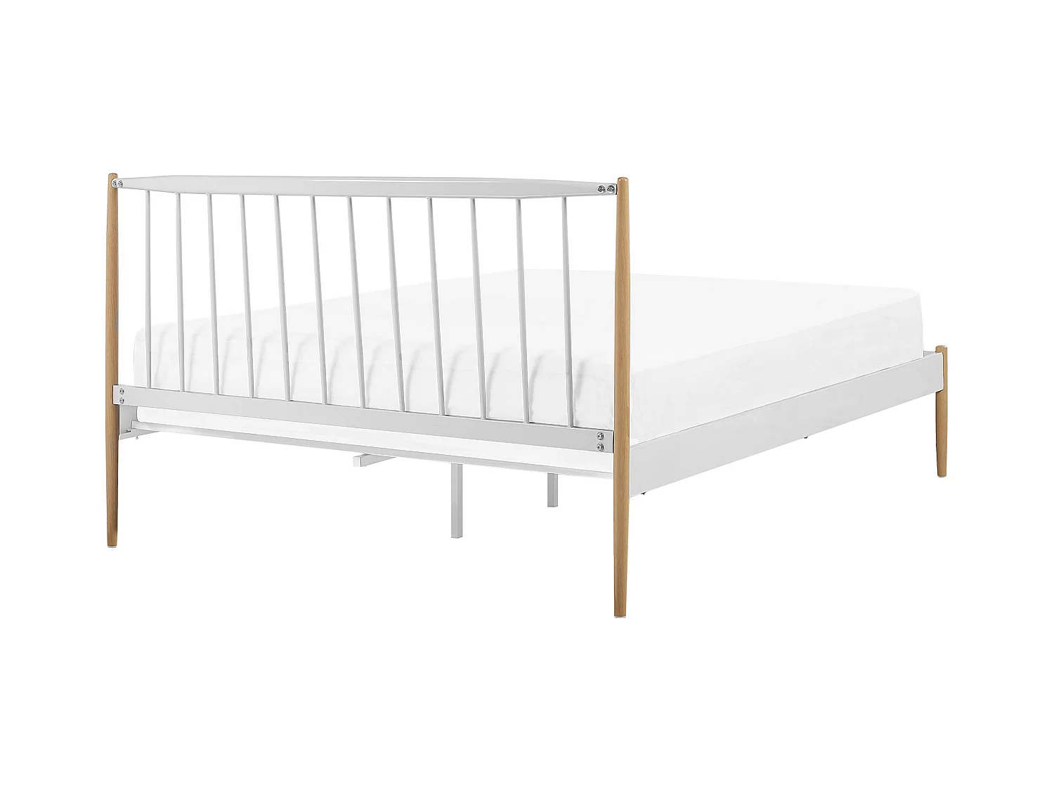 Letto Metallo MAURS 140 x 200 cm Bianco