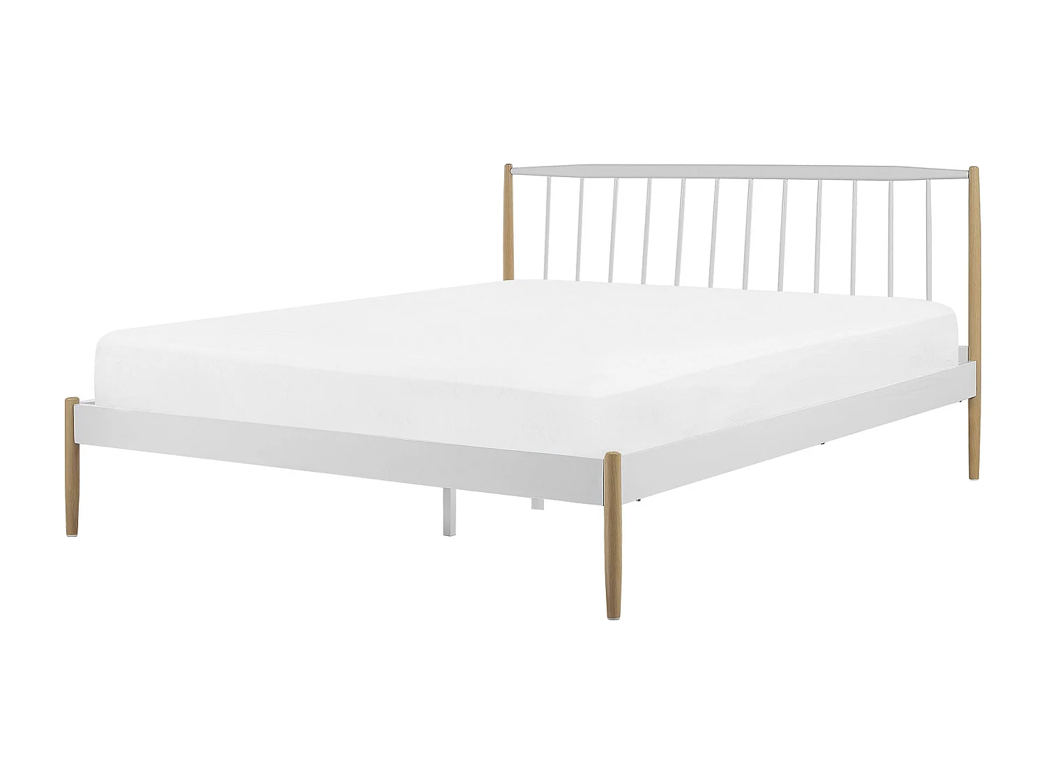 Bed Metaal MAURS 140 x 200 cm Wit