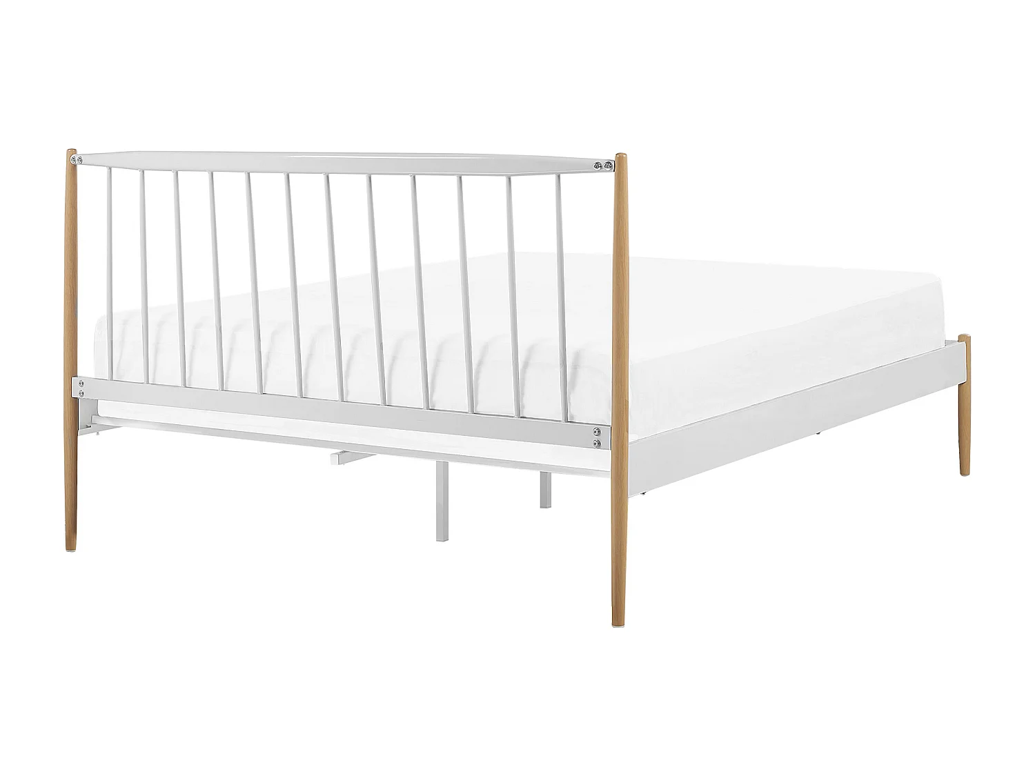 Bed Metaal MAURS 140 x 200 cm Wit