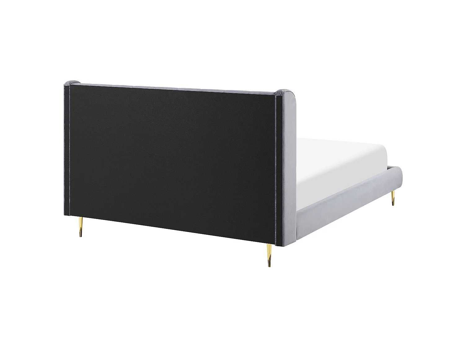 Bed Velvet FORBACH 160 x 200 cm (EU King Size) Grey