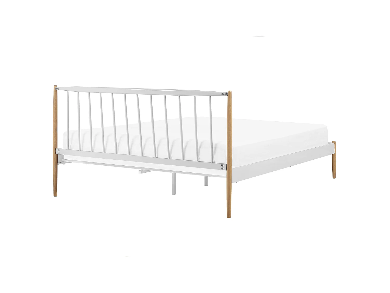 Säng med lamellram Metall MAURS 180 x 200 cm Vit