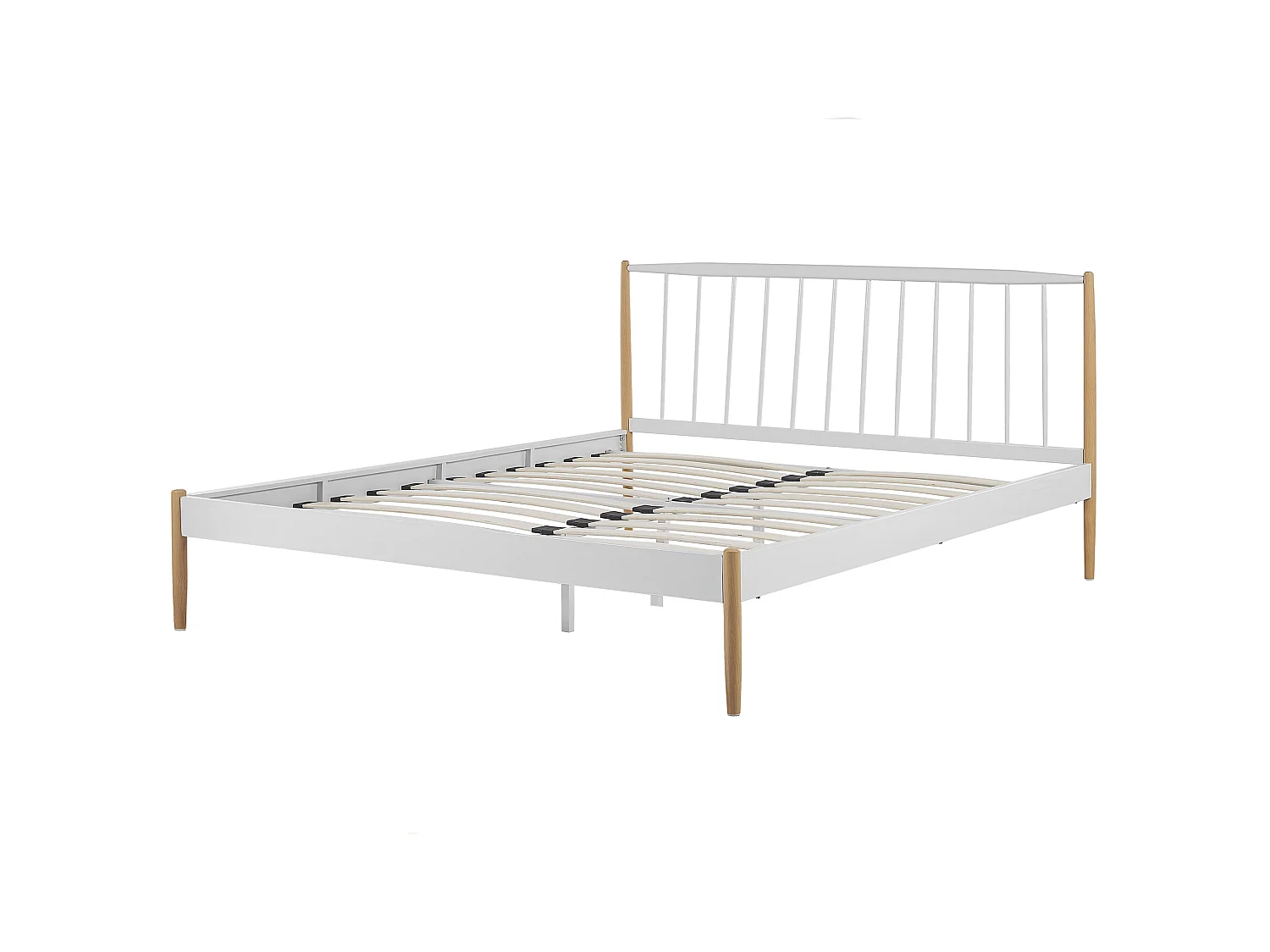 Säng med lamellram Metall MAURS 180 x 200 cm Vit