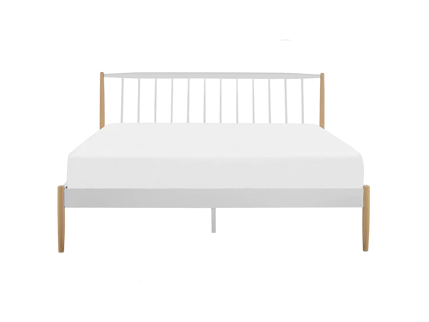 Säng med lamellram Metall MAURS 180 x 200 cm Vit