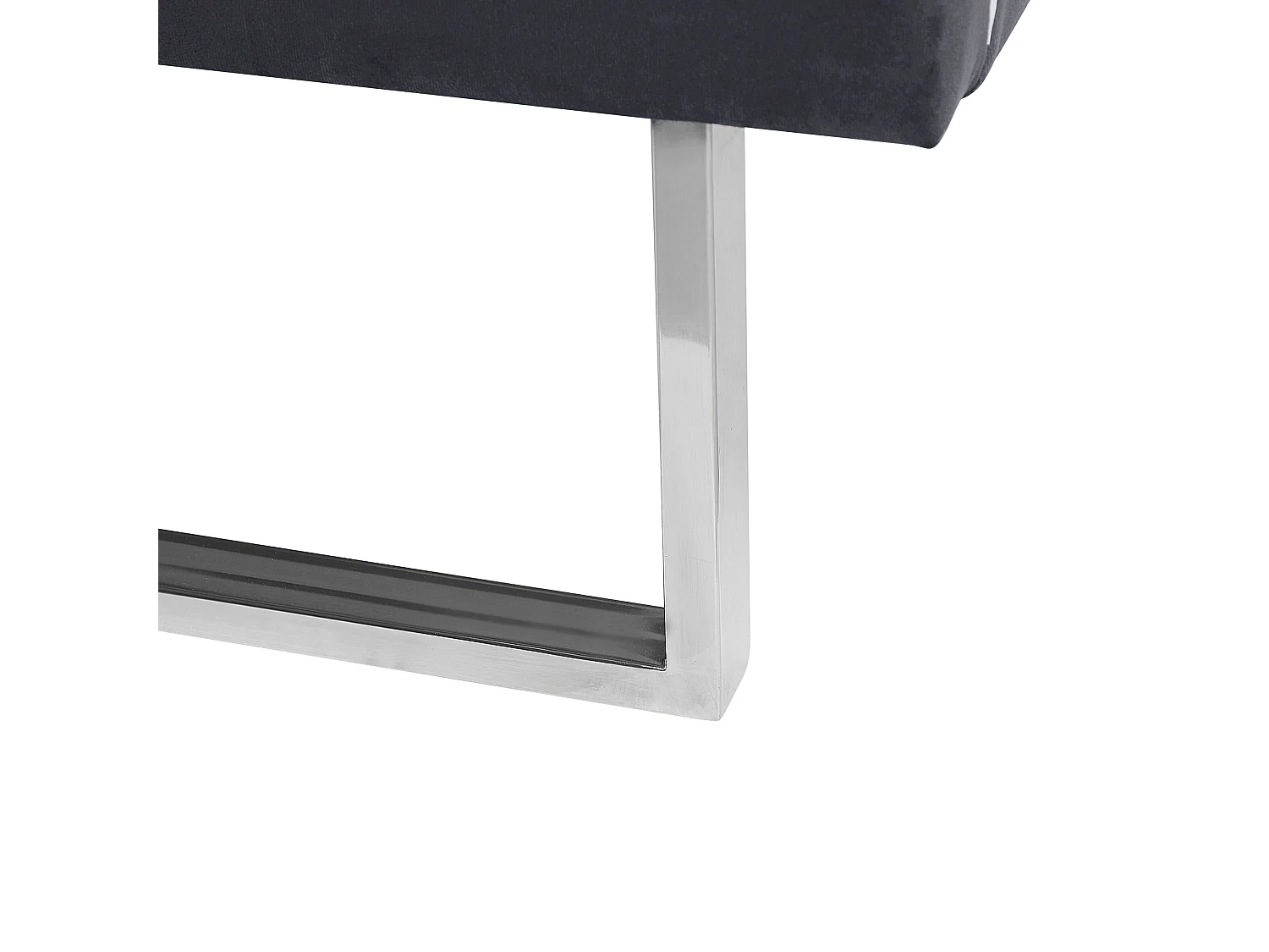 Lit avec sommier Velours BELLOU 180 x 200 cm Gris foncé