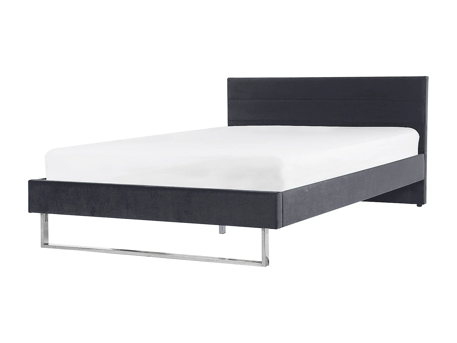 Bed Fluweel BELLOU 180 x 200 cm Donkergrijs
