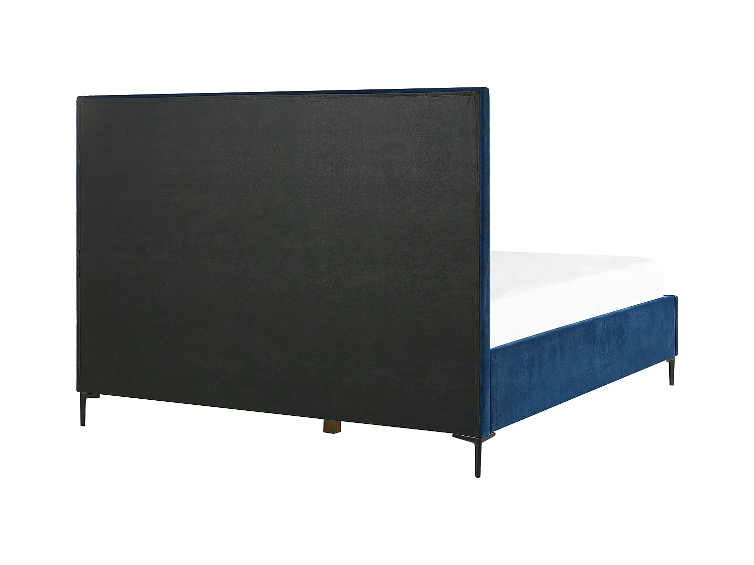 Letto con ottomano Velluto SEZANNE 180 x 200 cm Blu marino