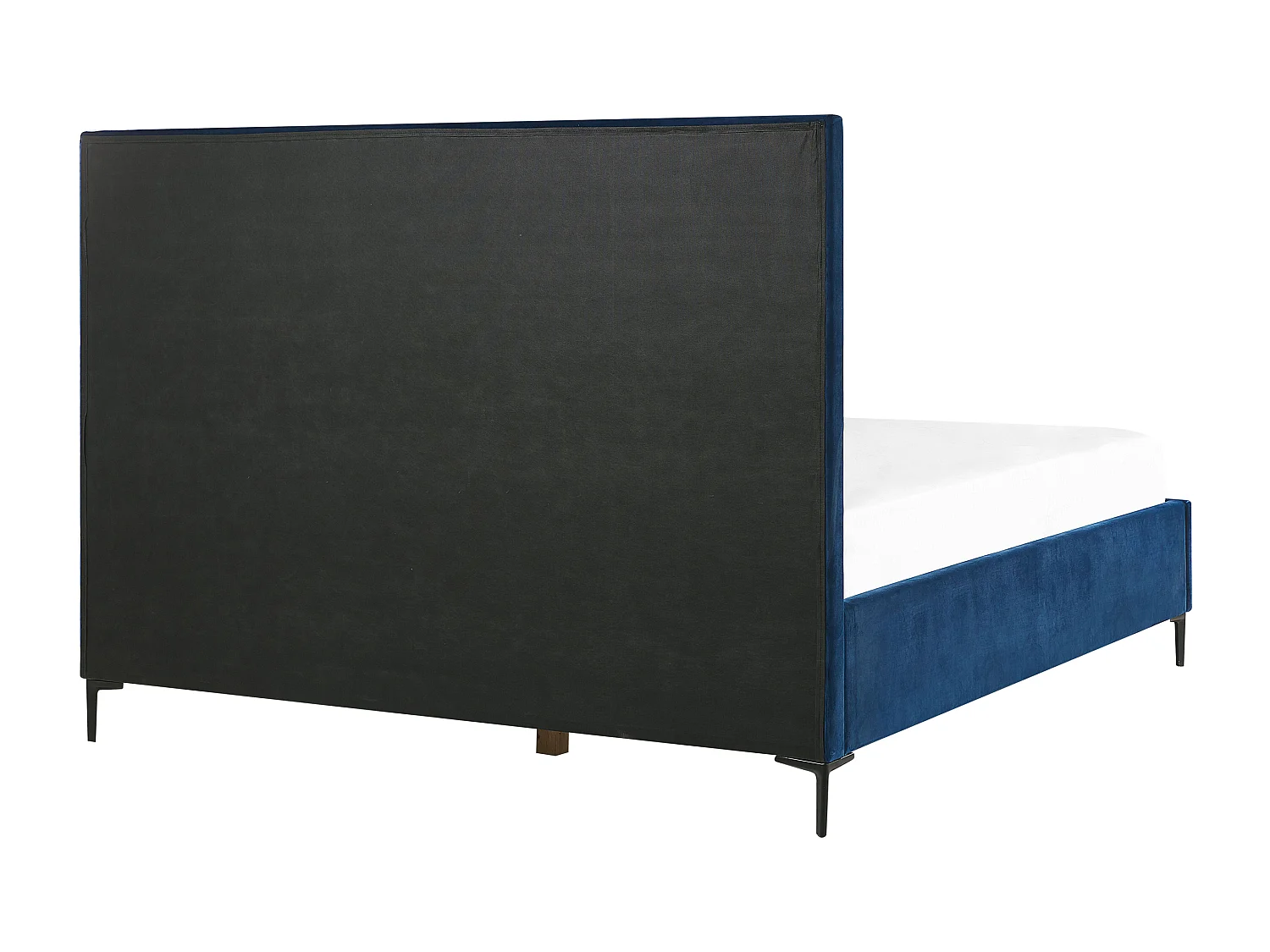Bed met opbergruimte Fluweel SEZANNE 180 x 200 cm Marineblauw