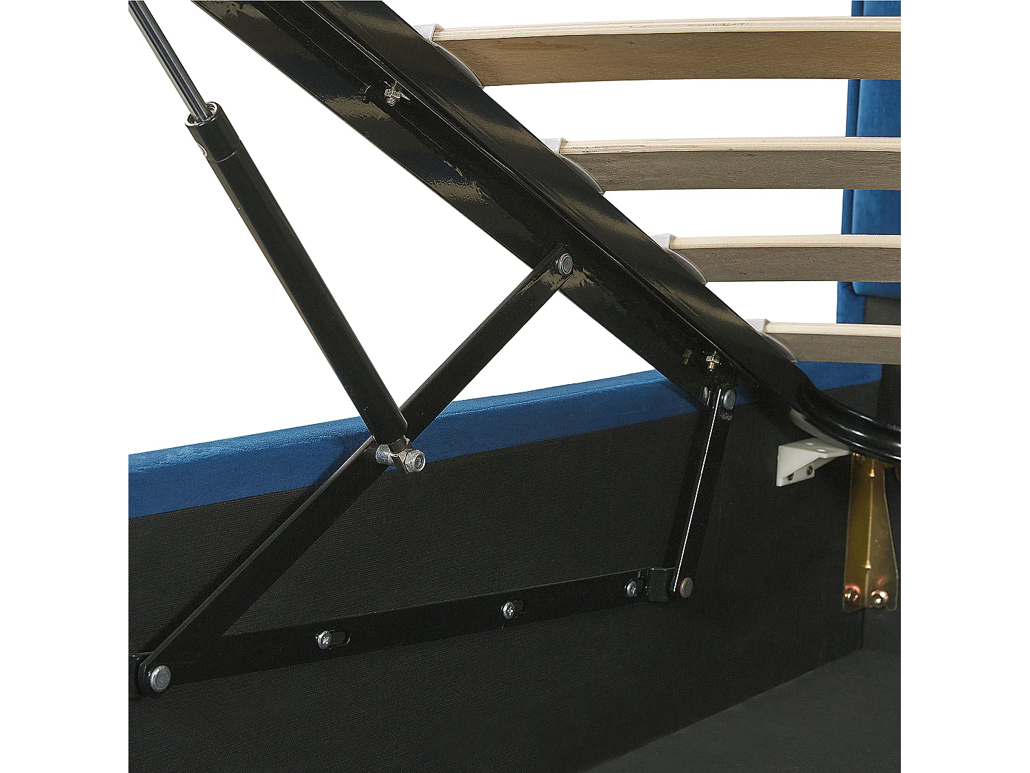 Bed met opbergruimte Fluweel SEZANNE 180 x 200 cm Marineblauw