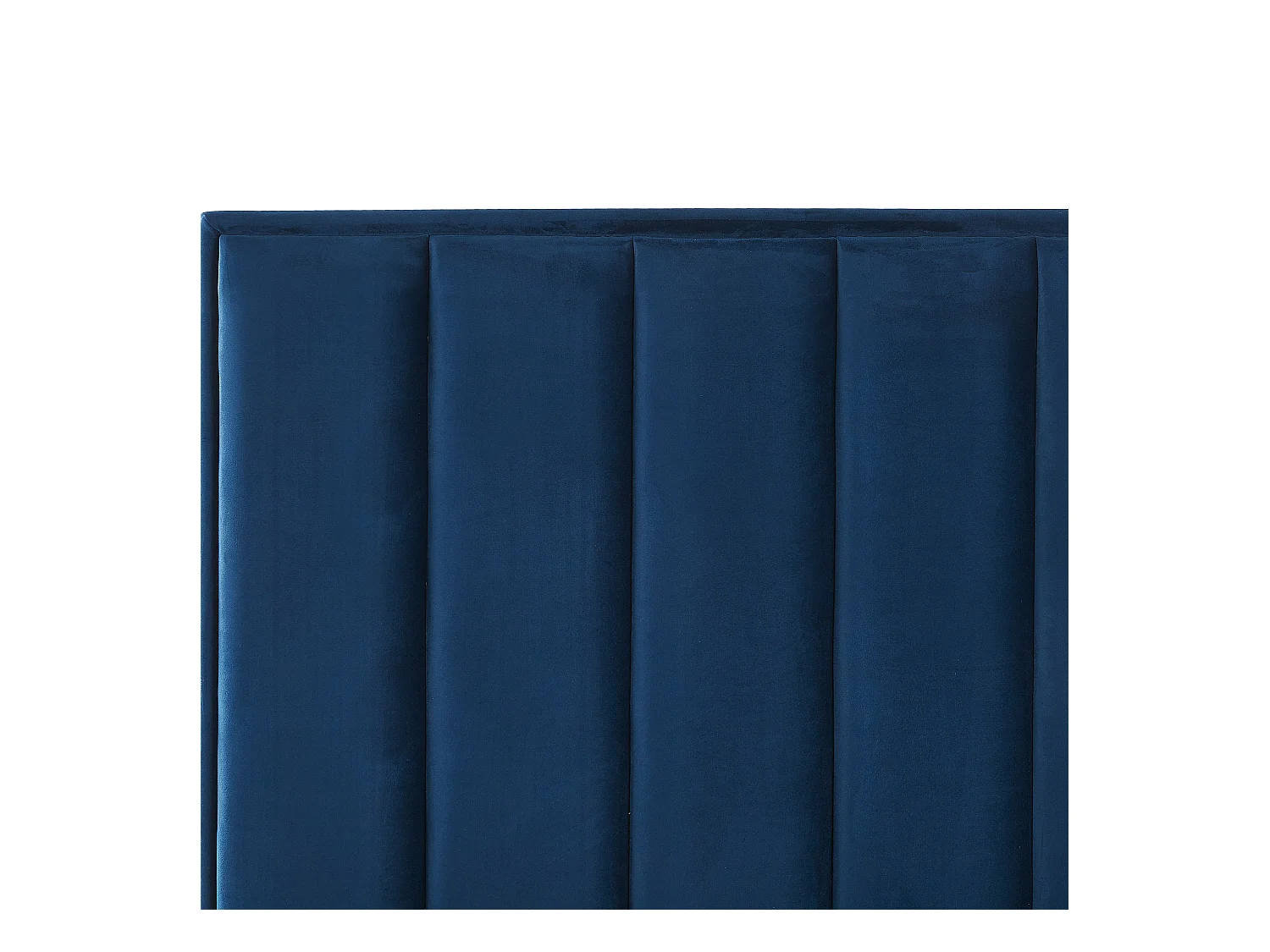 Polsterbett Samtstoff Blau 140x200 cm mit Bettkasten hochklappbar Sezanne