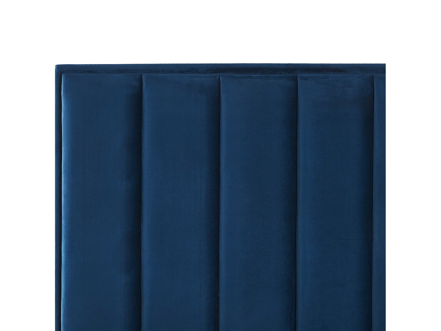 Letto con ottomano Velluto SEZANNE 140 x 200 cm Blu marino