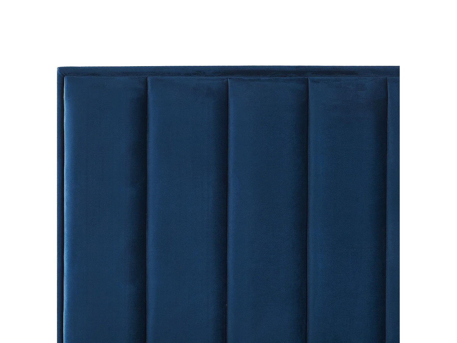 Lit ottoman Velours SEZANNE 140 x 200 cm Bleu marine