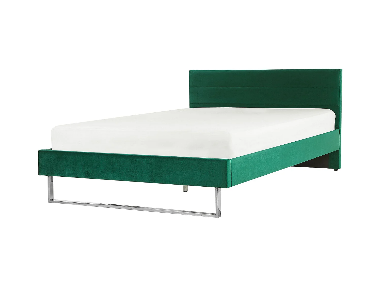 Lit avec sommier Velours BELLOU 160 x 200 cm Vert
