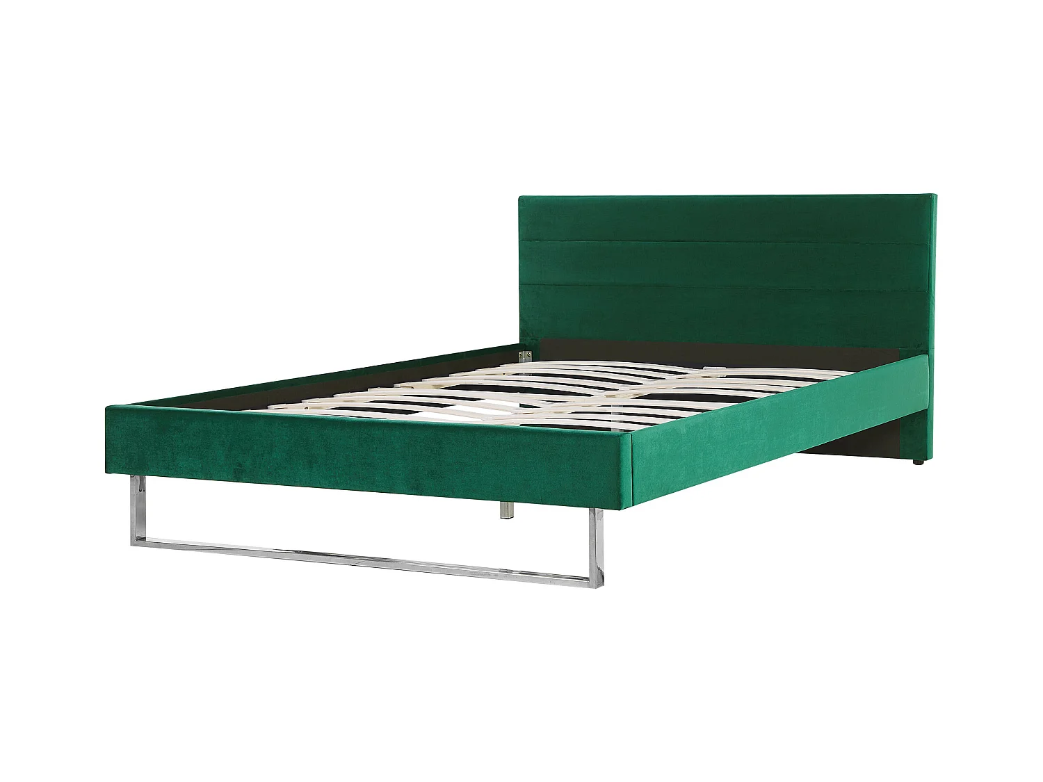 Lit avec sommier Velours BELLOU 160 x 200 cm Vert