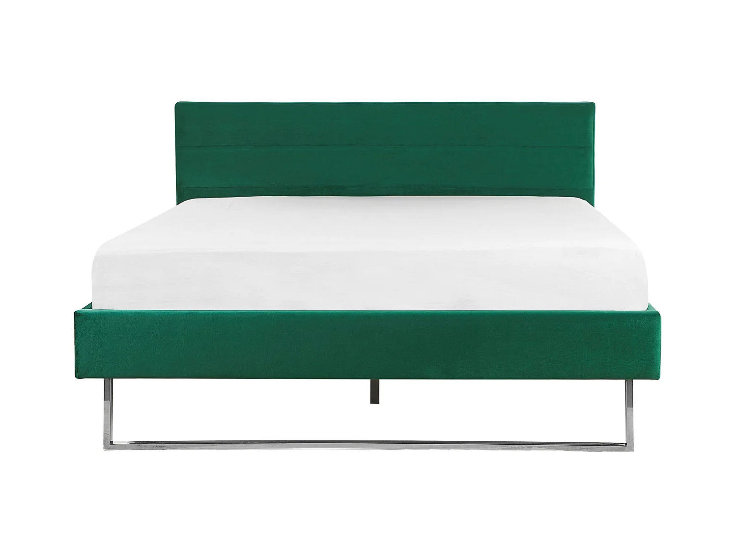 Lit avec sommier Velours BELLOU 160 x 200 cm Vert