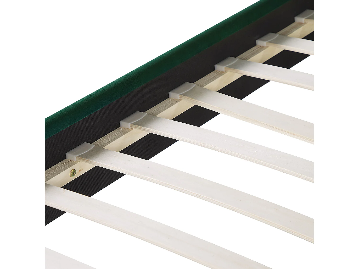 Lit avec sommier Velours BELLOU 160 x 200 cm Vert