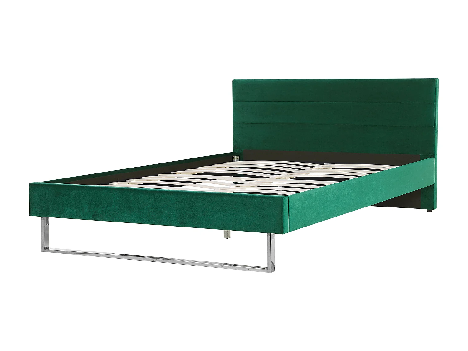 Lit avec sommier Velours BELLOU 160 x 200 cm Vert