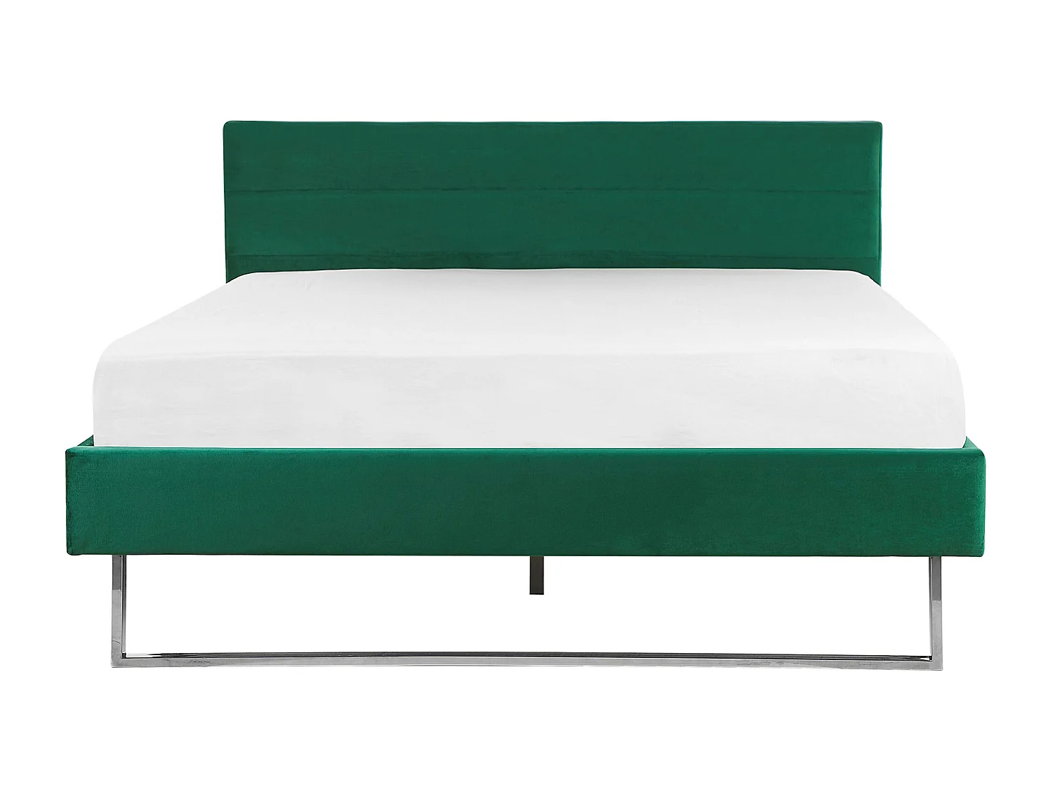 Lit avec sommier Velours BELLOU 160 x 200 cm Vert