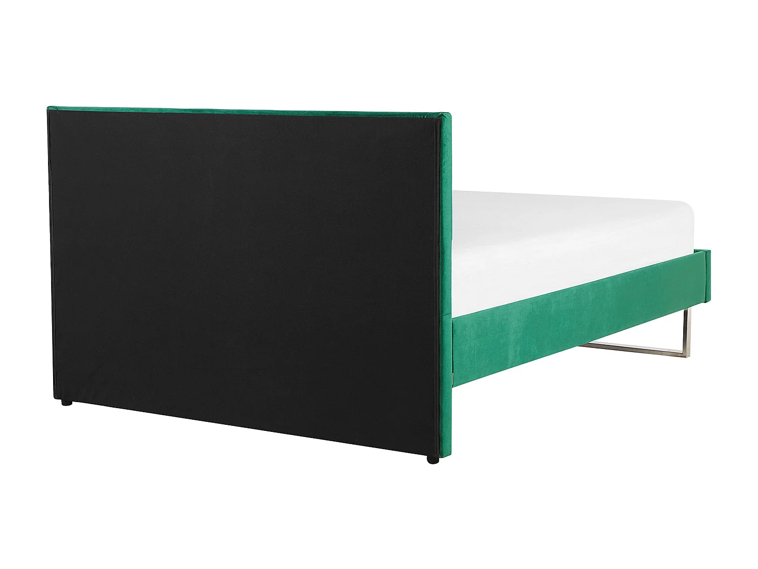 Lit avec sommier Velours BELLOU 160 x 200 cm Vert