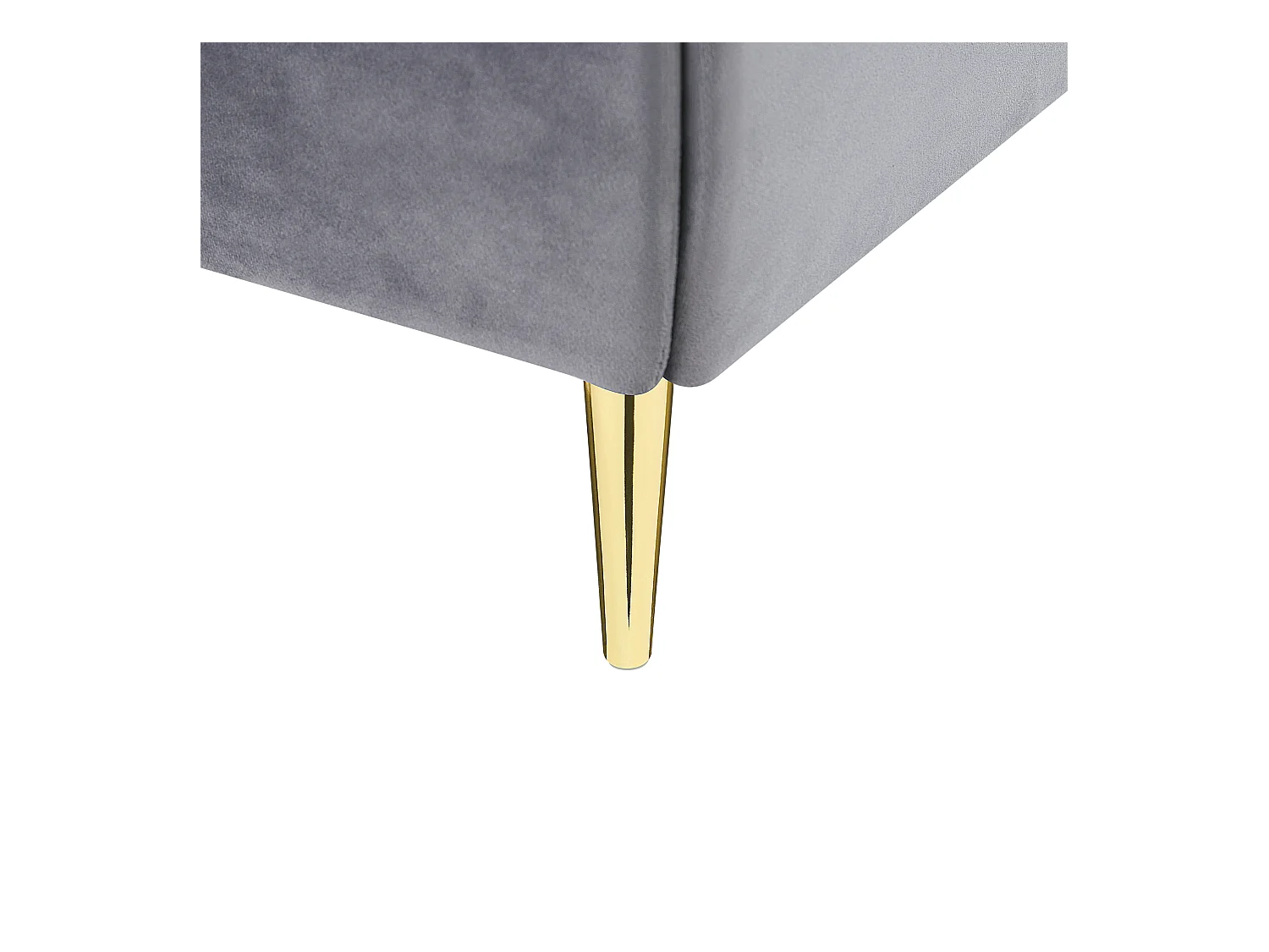 Lit avec sommier Velours FORBACH 180 x 200 cm Gris