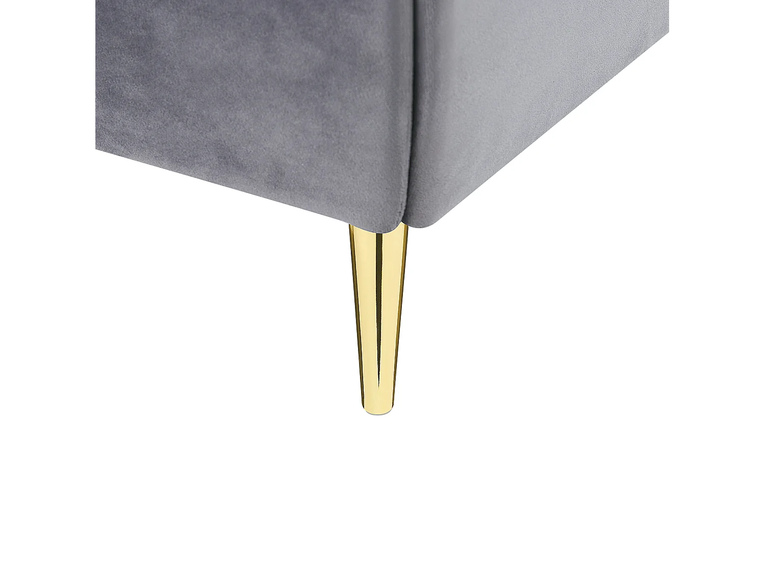 Doppelbett Samtstoff hohes Kopfteil in Grau Lattenrost 180 x 200 cm Forbach