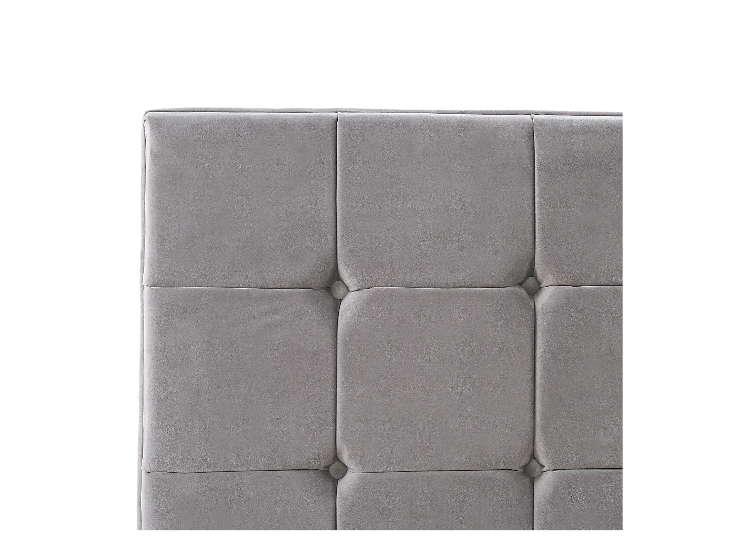 Lit avec sommier Velours AMBERT 160 x 200 cm Gris