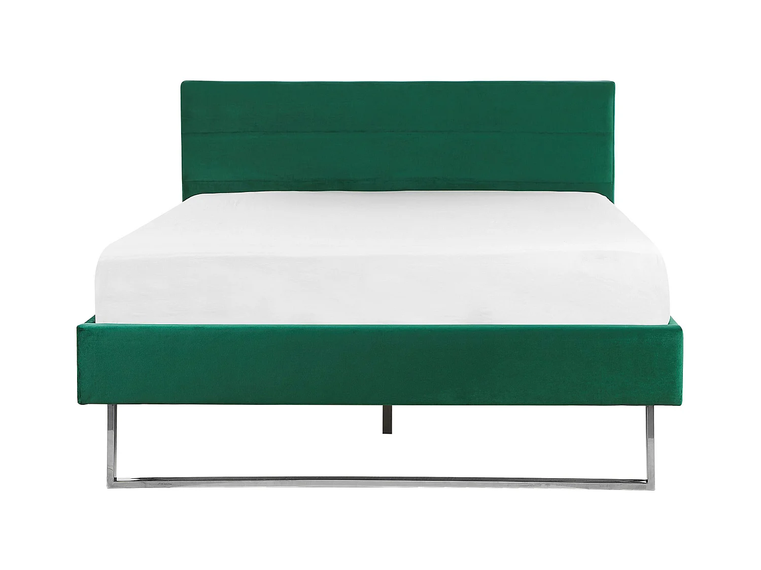 Lit avec sommier Velours BELLOU 140 x 200 cm Vert