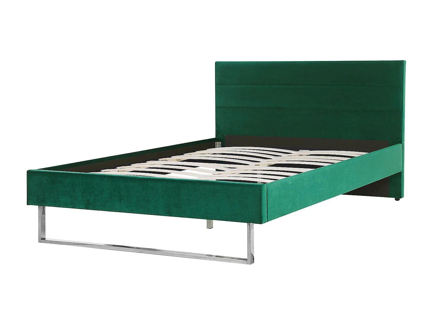 Lit avec sommier Velours BELLOU 140 x 200 cm Vert
