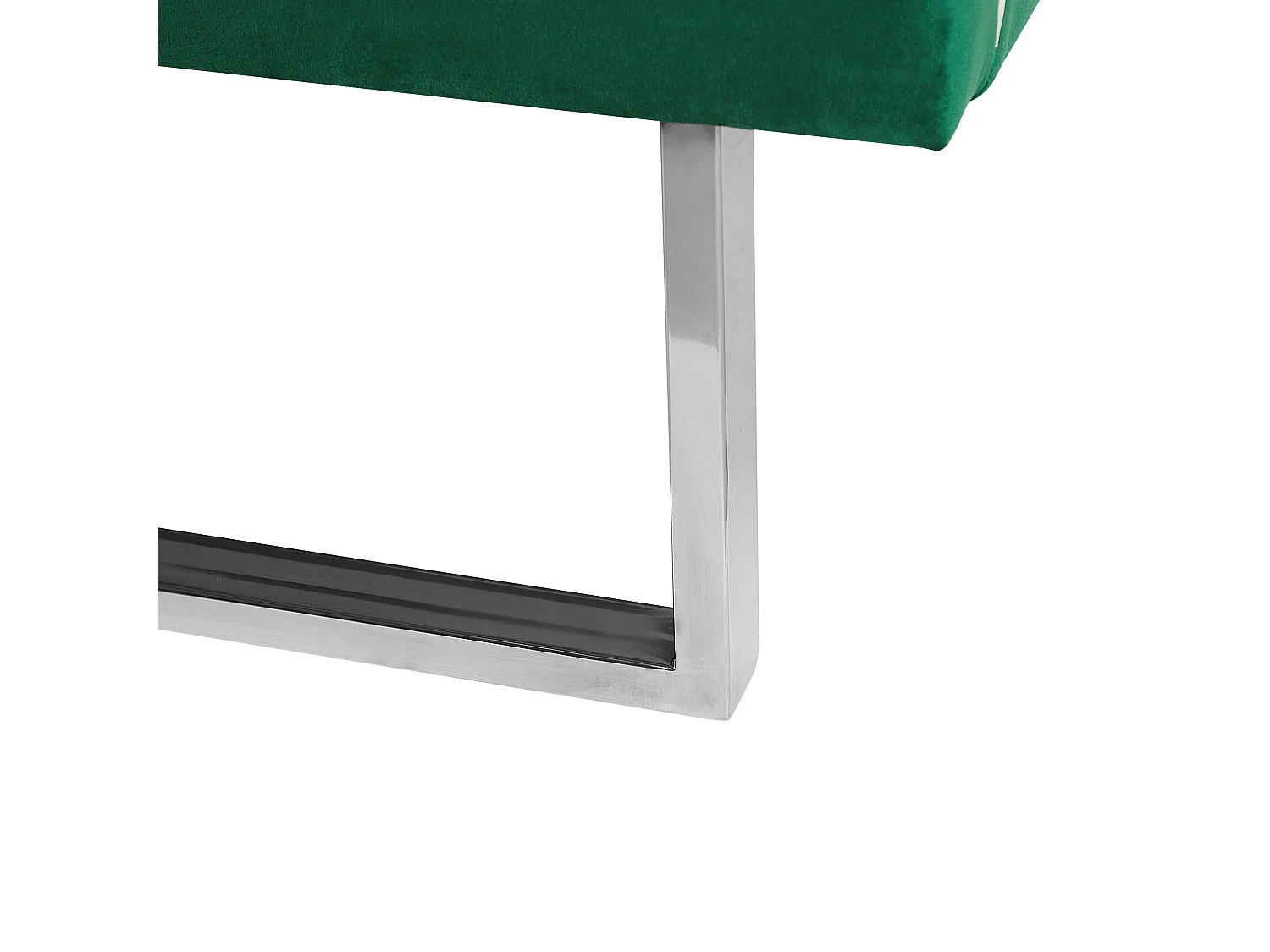 Lit avec sommier Velours BELLOU 140 x 200 cm Vert