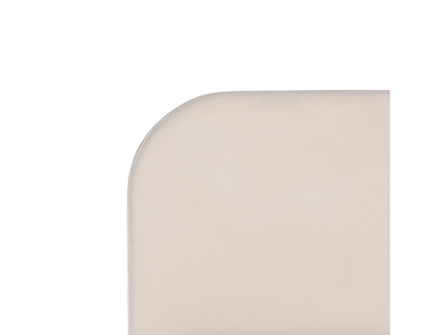 Lit avec sommier Velours FLAYAT 140 x 200 cm Beige clair