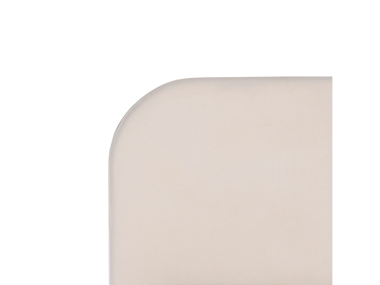 Lit avec sommier Velours FLAYAT 140 x 200 cm Beige clair