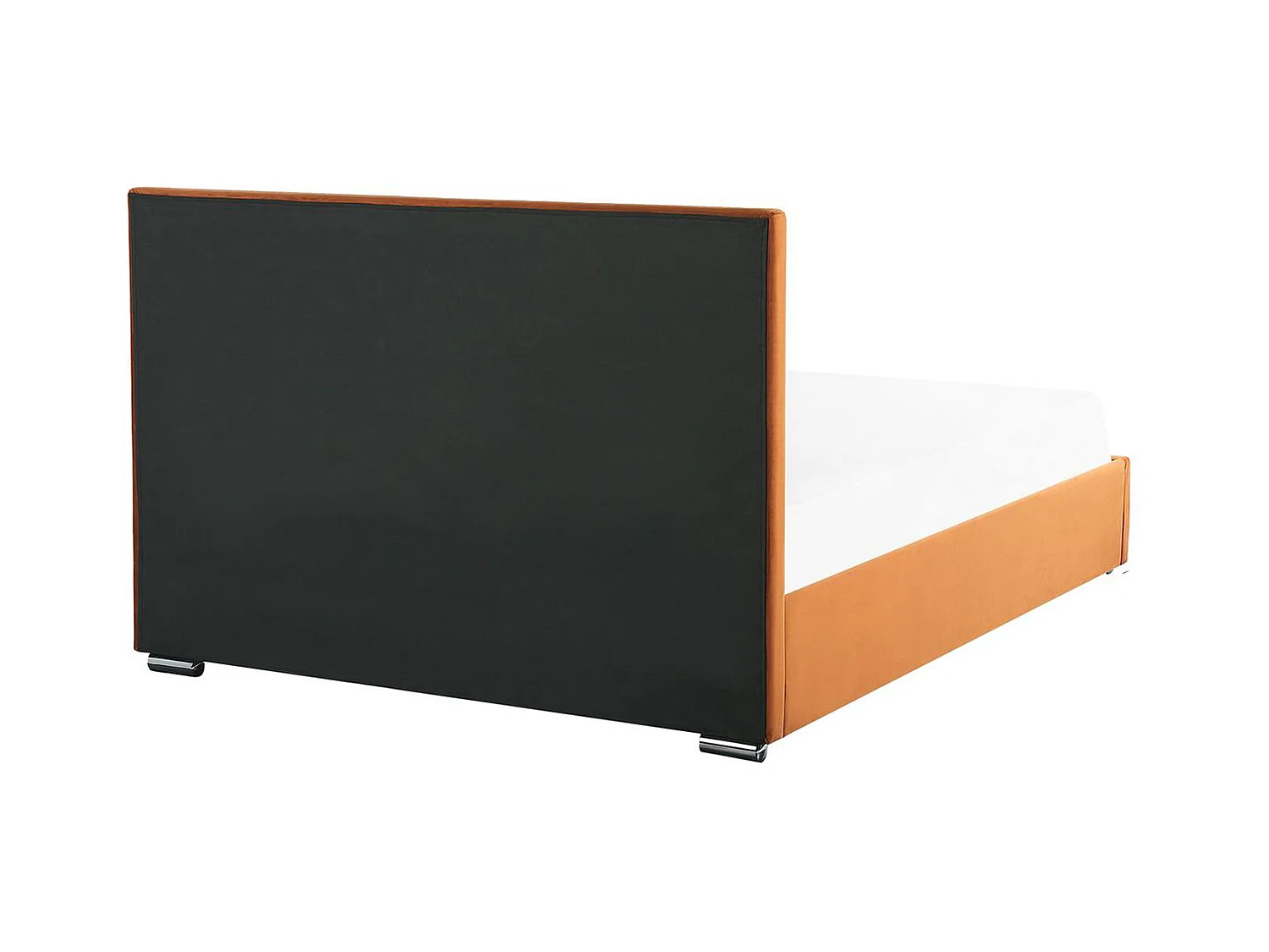 Lit ottoman Velours ROUEN 160 x 200 cm Orange