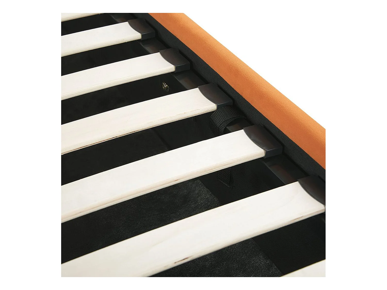 Lit ottoman Velours ROUEN 160 x 200 cm Orange