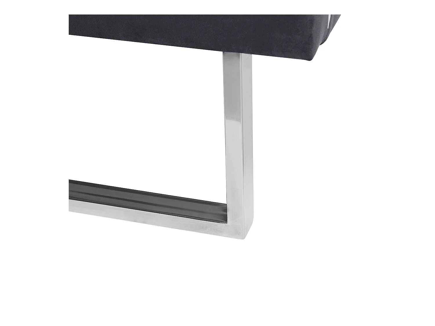 Elegantes Doppelbett aus hochwertigem Samtstoff grau 160x200 cm Bellou
