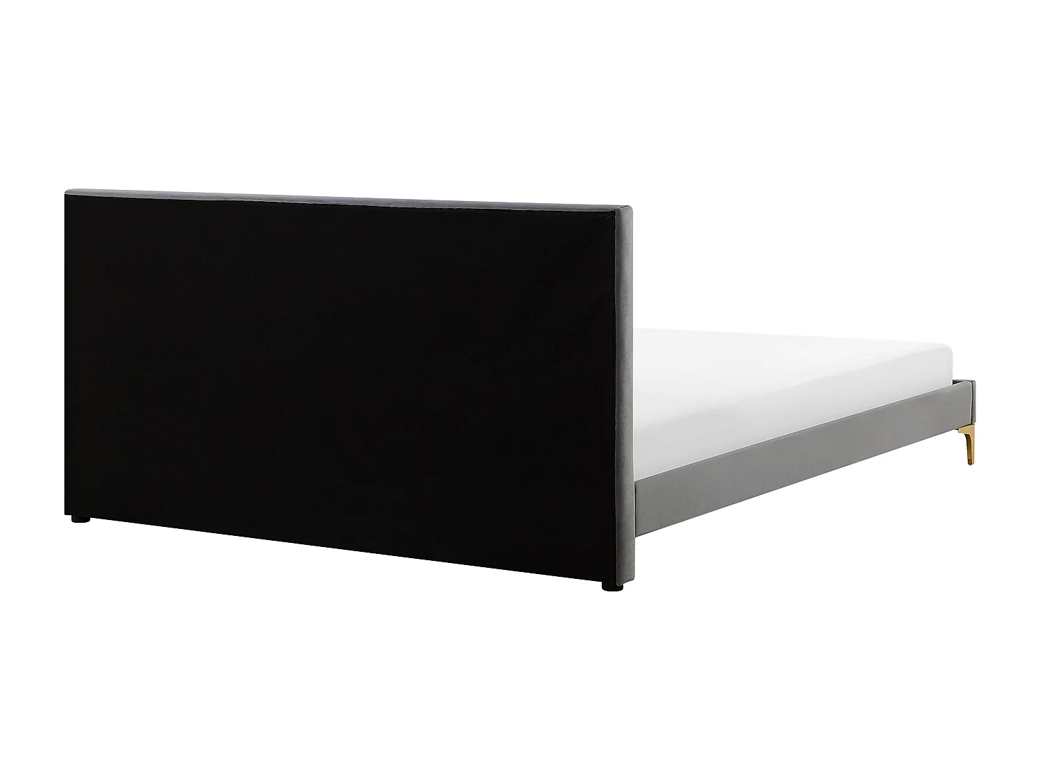 Bed Fluweel LIMOUX 180 x 200 cm Grijs