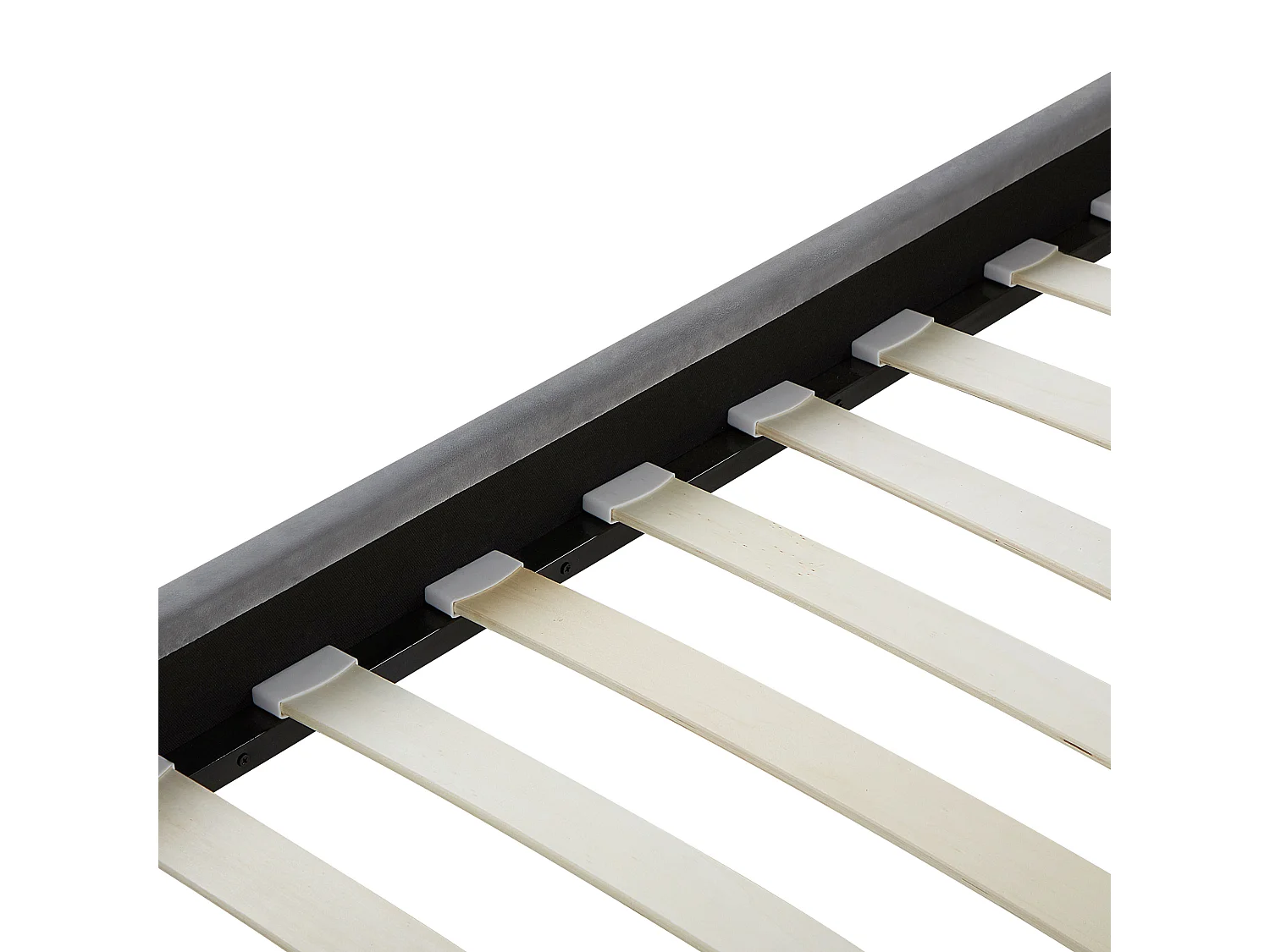 Bed Fluweel LIMOUX 180 x 200 cm Grijs