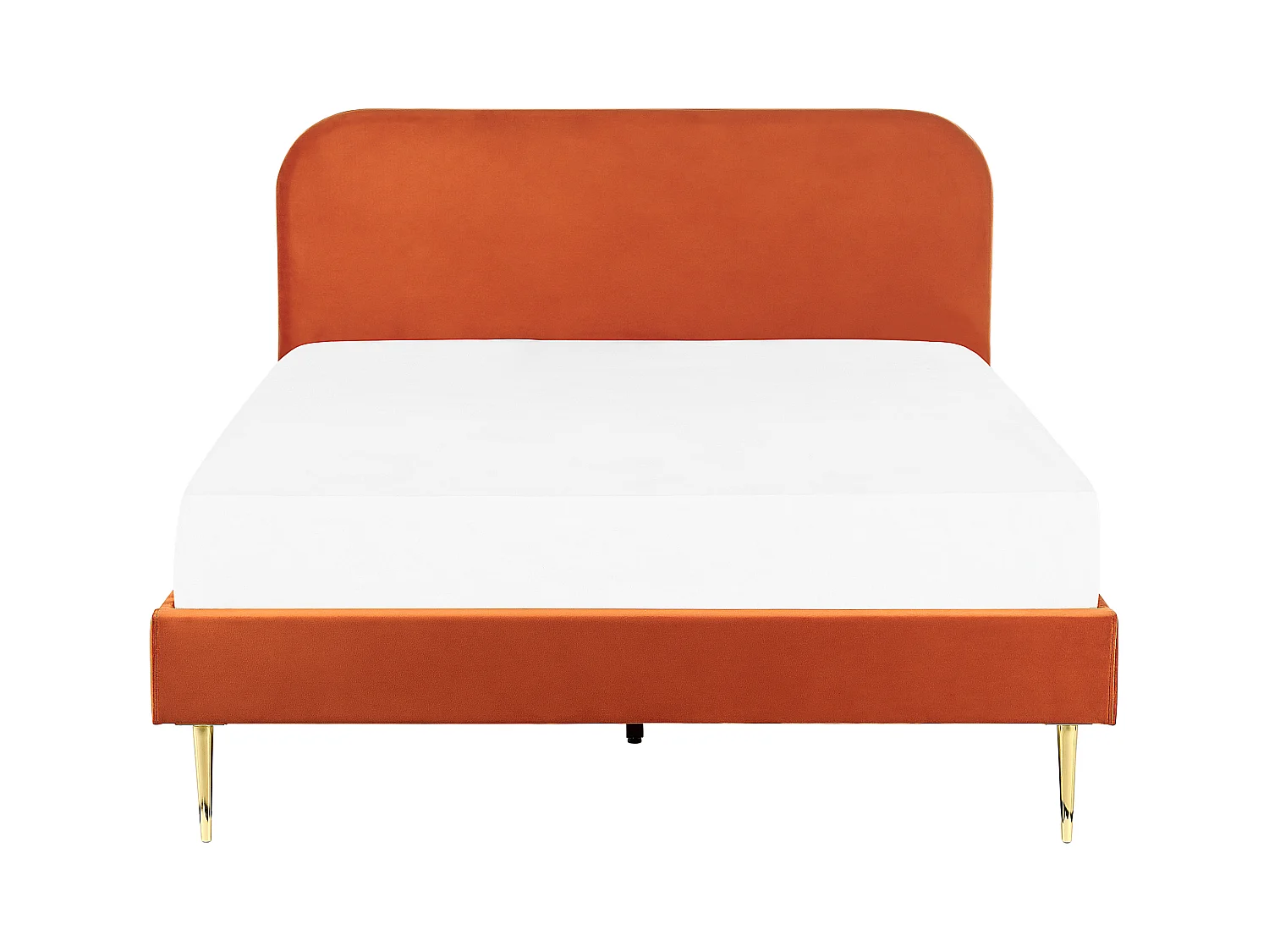 Bed Fluweel FLAYAT 160 x 200 cm Oranje