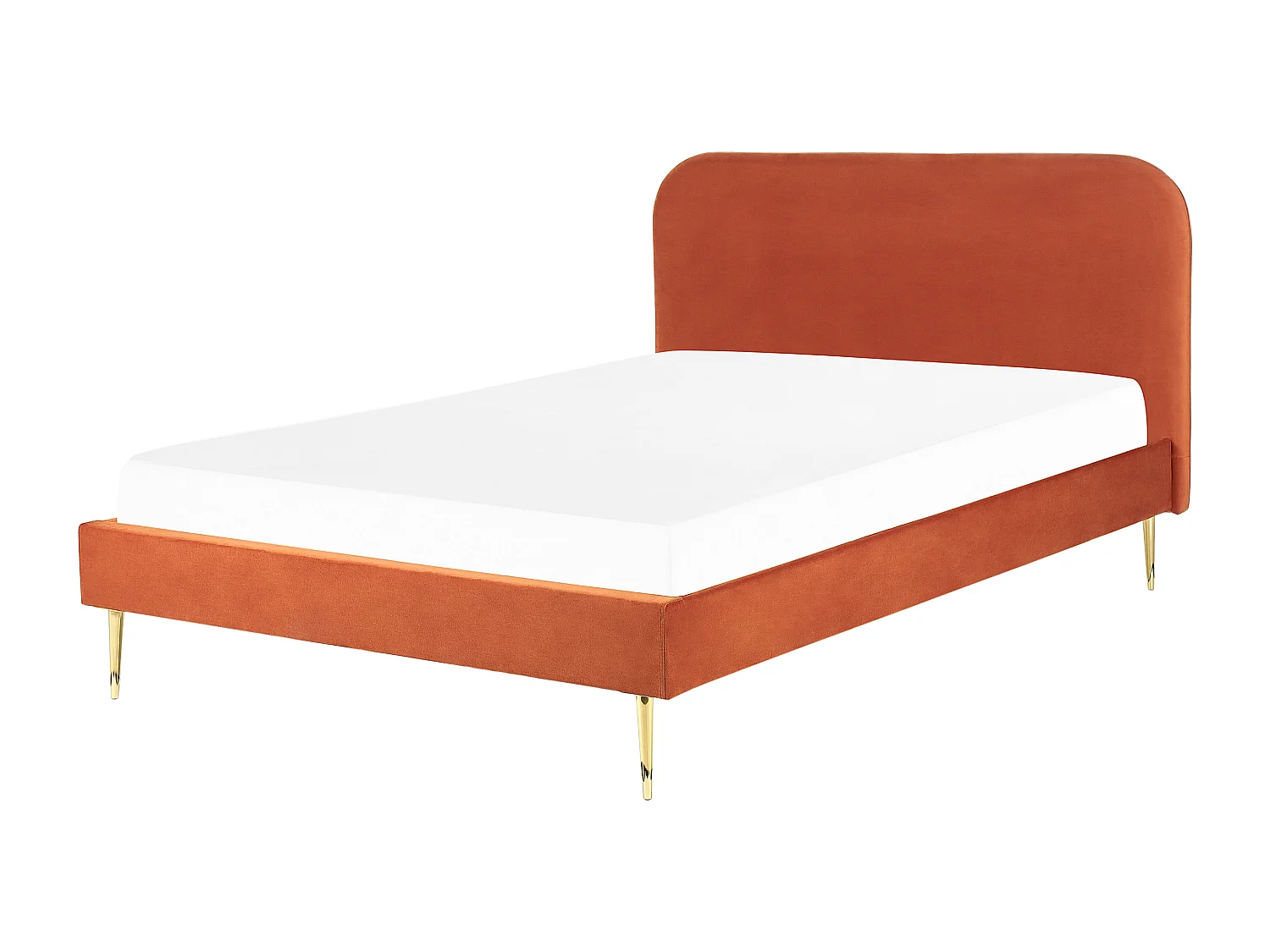 Letto Velluto FLAYAT 160 x 200 cm Arancione