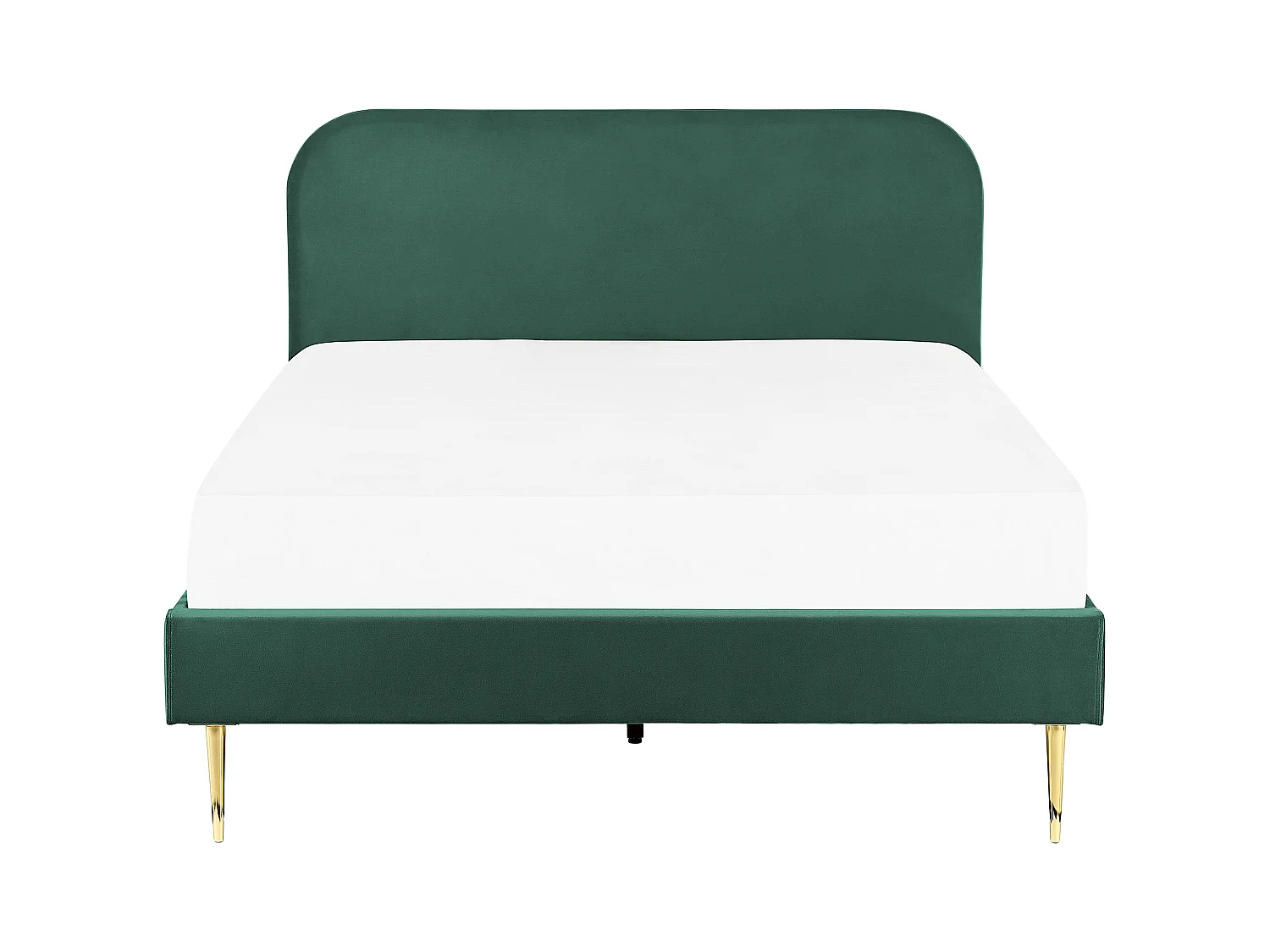 Lit avec sommier Velours FLAYAT 140 x 200 cm Vert émeraude