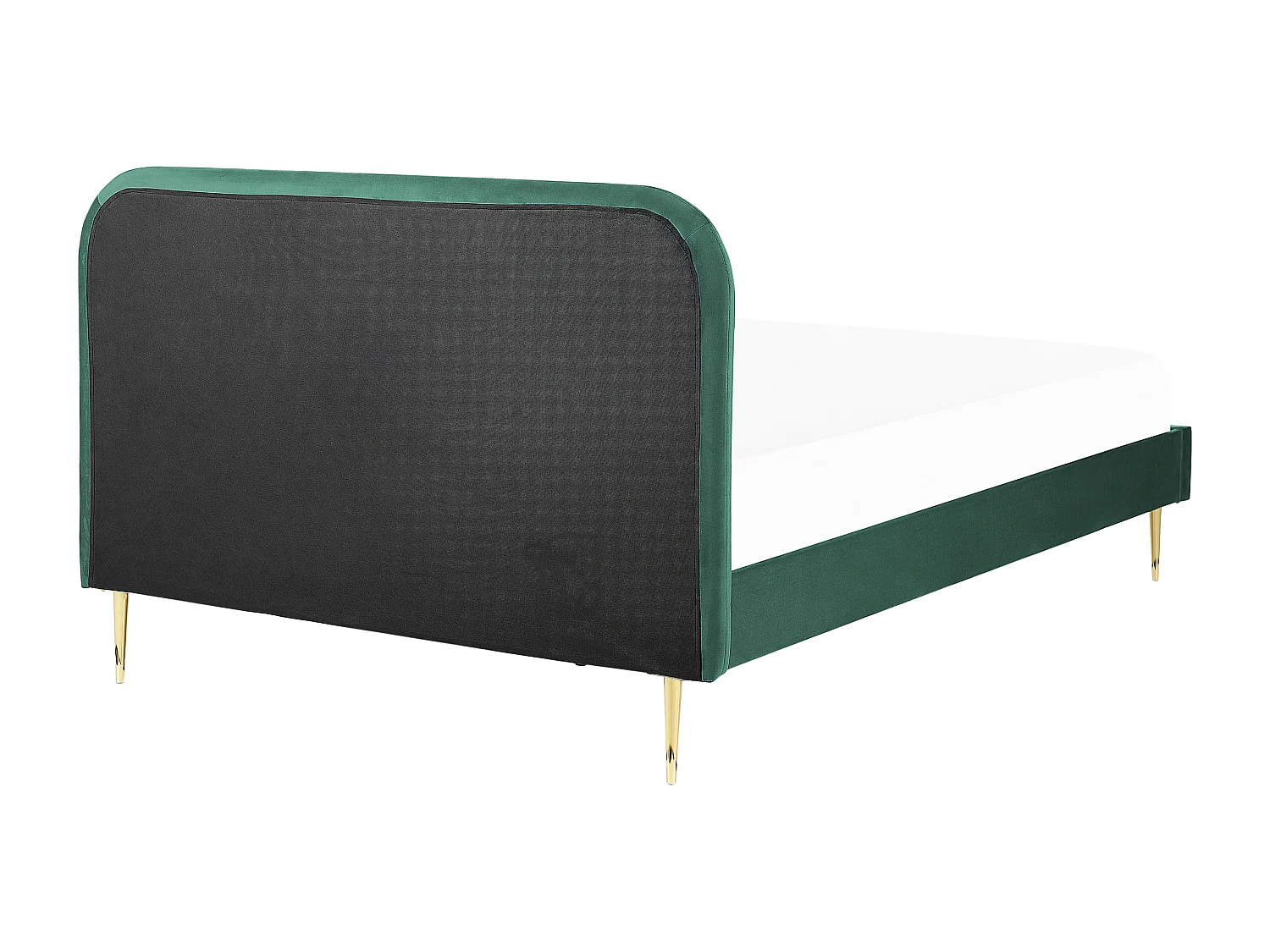 Lit avec sommier Velours FLAYAT 140 x 200 cm Vert émeraude