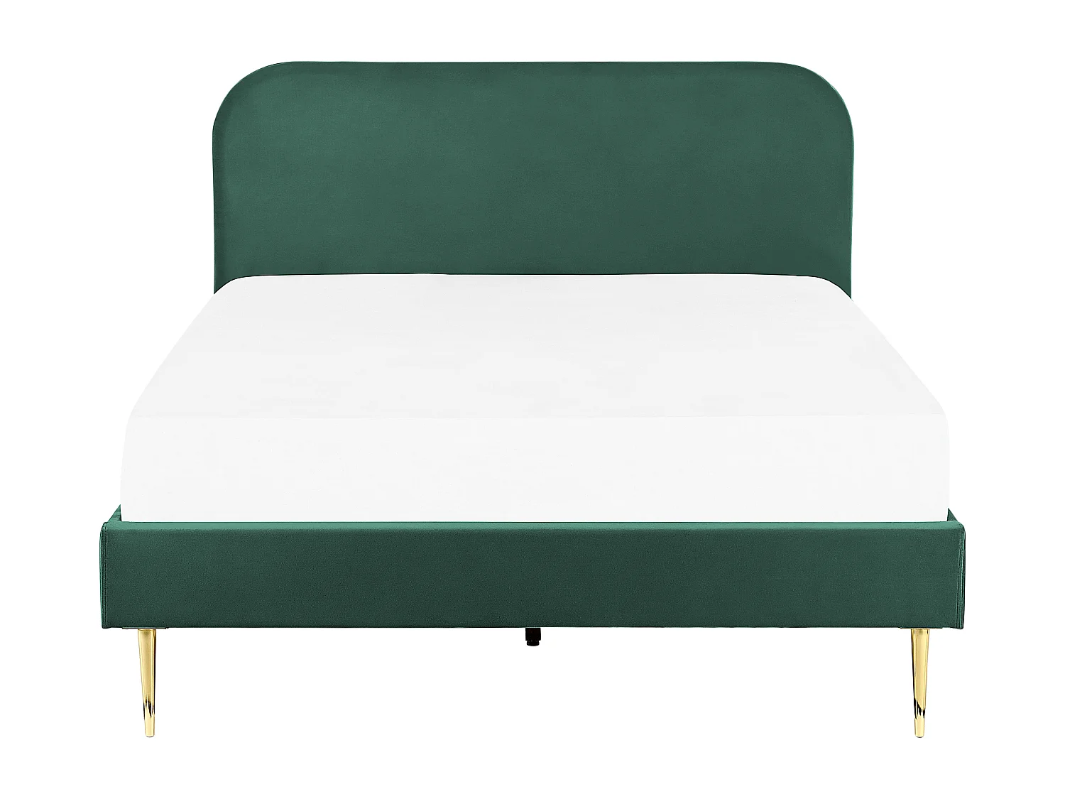 Bett mit Lattenrost Samtstoff FLAYAT 140 x 200 cm Smaragdgrün
