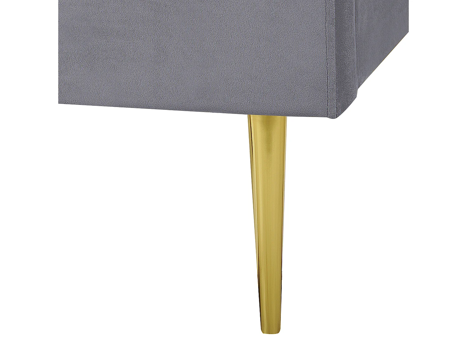 Lit avec sommier Velours FLAYAT 160 x 200 cm Gris