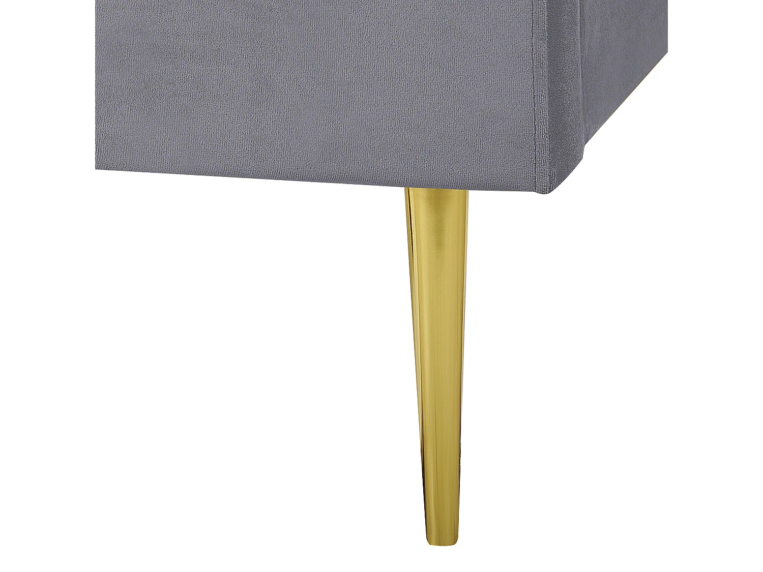 Cama Veludo FLAYAT 160 x 200 cm Cinzento