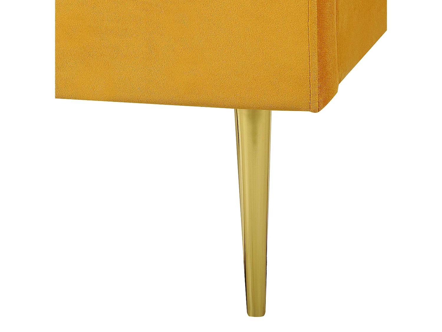 Cama Terciopelo FLAYAT 160 x 200 cm Amarillo